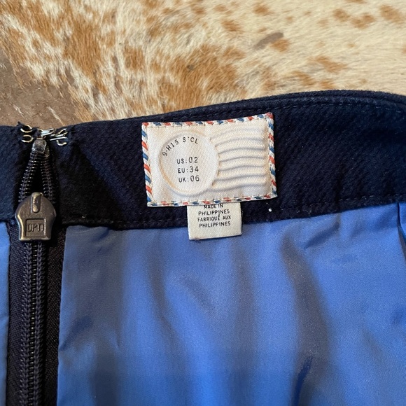 Anthropologie poppy floral and stripe pencil skirt - Picture 6 of 8